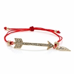 Arrow and Cord Adjustable Bracelet